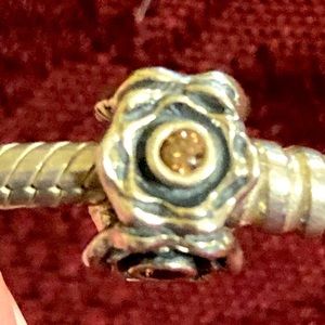 PANDORA ROSE PETALS PINK CZ FLOWER CHARM